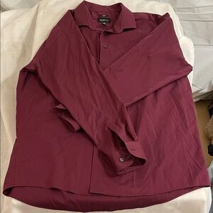 Kenneth Cole Men's Dark Red Casual Shirt